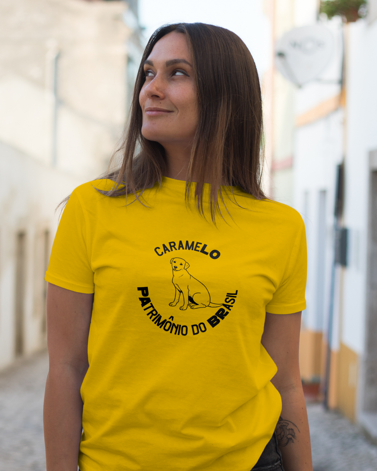 Camiseta Caramelo Patrimônio do Brasil – Camisa Estampada de Algodão de Alta Qualidade