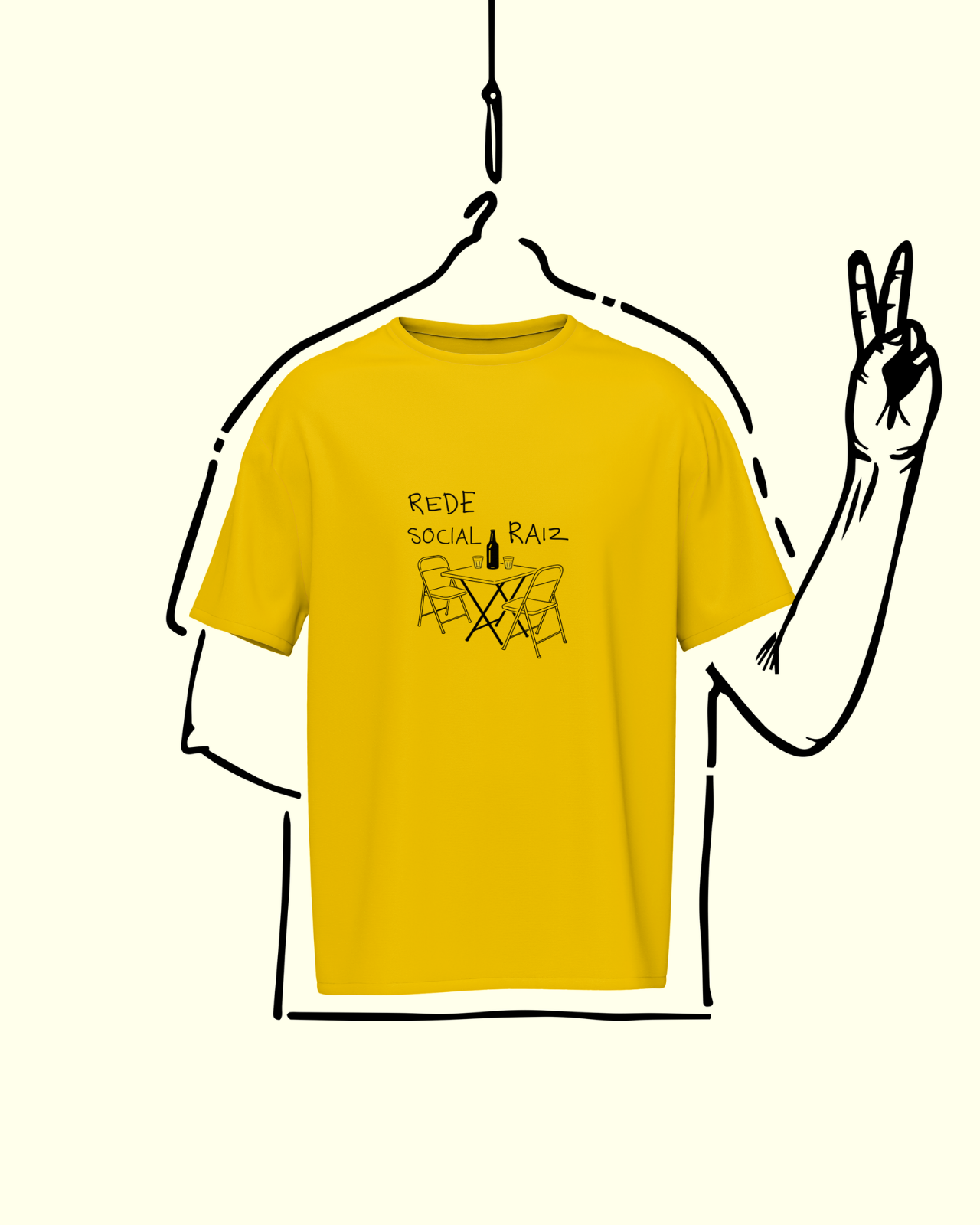 Camiseta Rede Social Raiz – Camisa Estampada de Algodão de Alta Qualidade