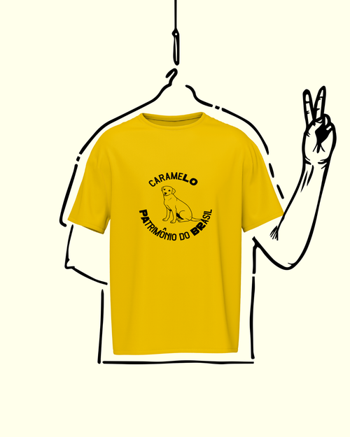 Camiseta Caramelo Patrimônio do Brasil – Camisa Estampada de Algodão de Alta Qualidade