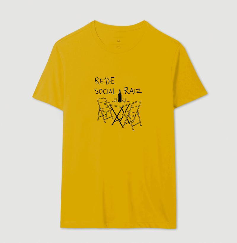 Camiseta Rede Social Raiz – Camisa Estampada de Algodão de Alta Qualidade