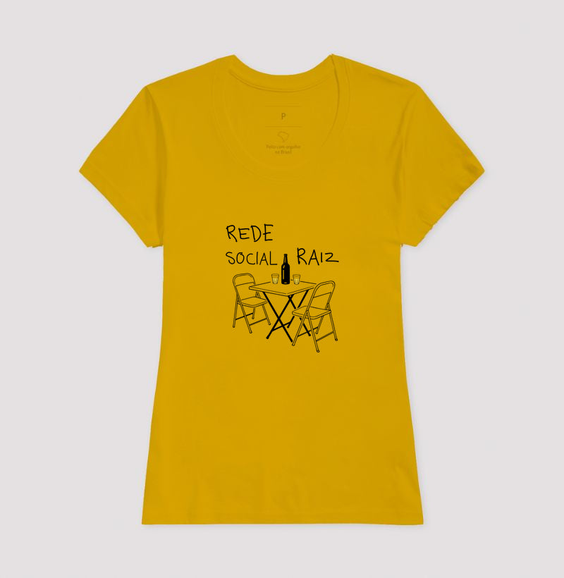 Camiseta Rede Social Raiz – Camisa Estampada de Algodão de Alta Qualidade