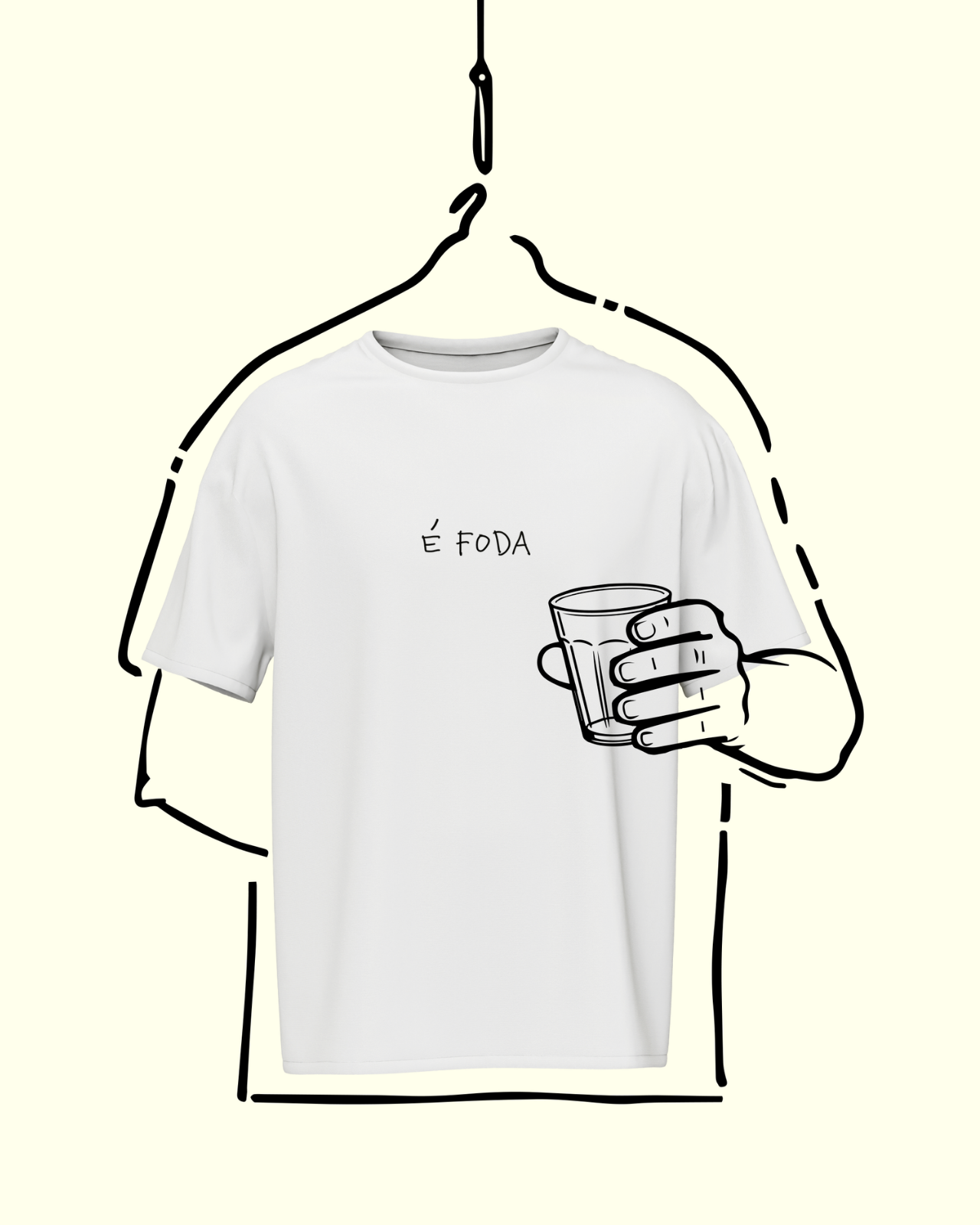 Camiseta É Foda – Camisa Estampada de Algodão de Alta Qualidade