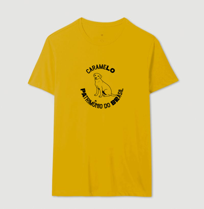 Camiseta Caramelo Patrimônio do Brasil – Camisa Estampada de Algodão de Alta Qualidade