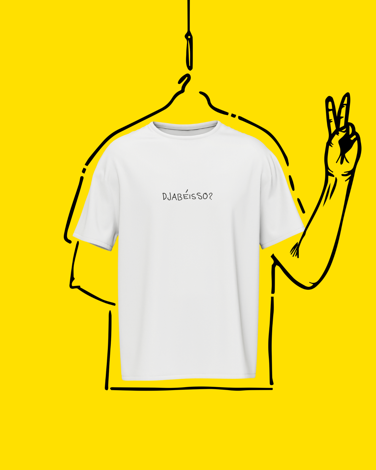 Camiseta Djabéisso – Camisa Estampada de Algodão de Alta Qualidade