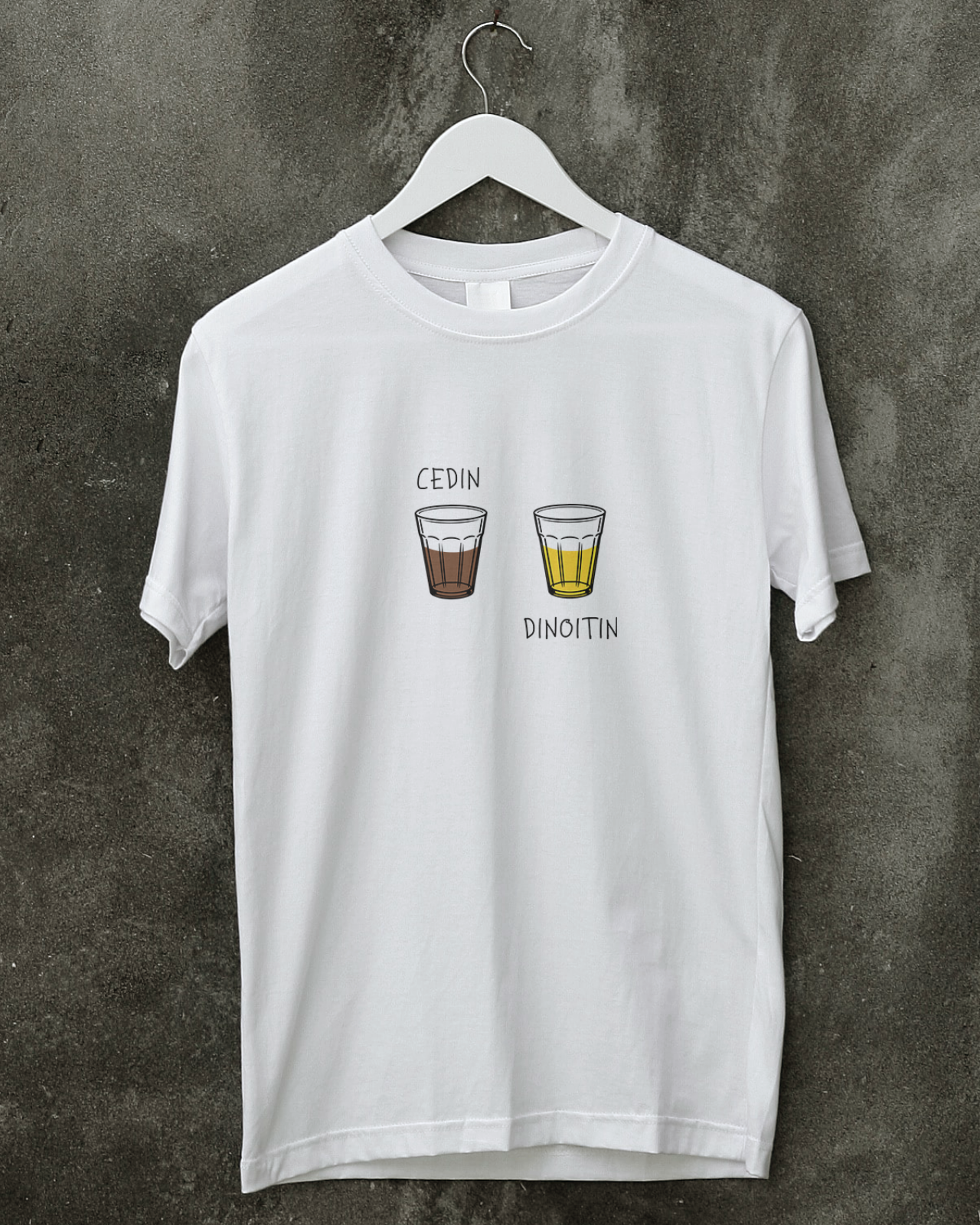 Camiseta Cedin Dinoitin – Camisa Estampada de Algodão de Alta Qualidade