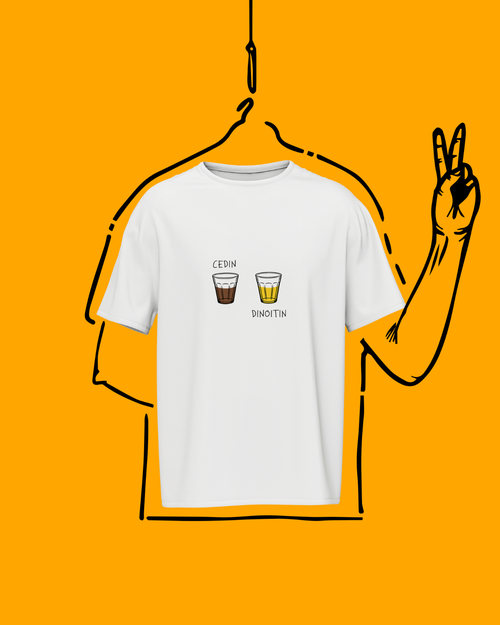 Camiseta Cedin Dinoitin – Camisa Estampada de Algodão de Alta Qualidade