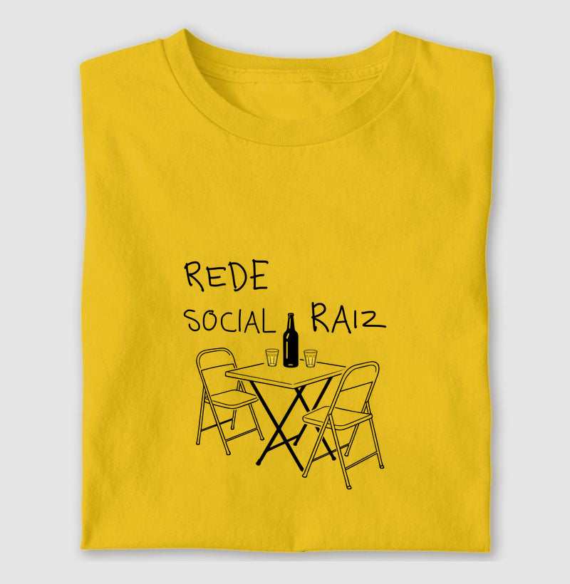 Camiseta Rede Social Raiz – Camisa Estampada de Algodão de Alta Qualidade