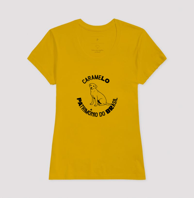 Camiseta Caramelo Patrimônio do Brasil – Camisa Estampada de Algodão de Alta Qualidade