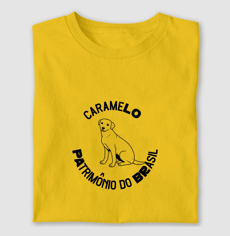 Camiseta Caramelo Patrimônio do Brasil – Camisa Estampada de Algodão de Alta Qualidade